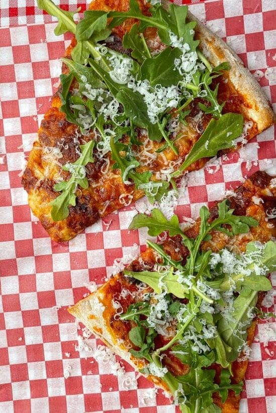 pizza with arugula