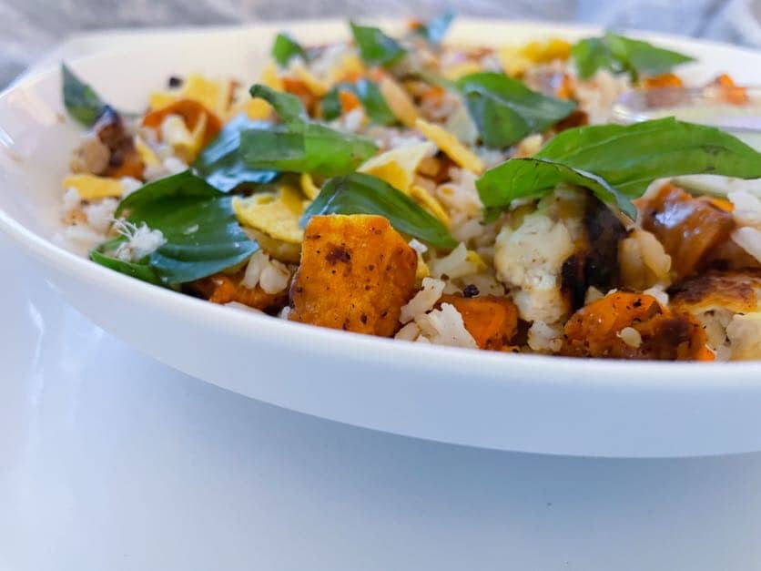 rice bowl in white dish