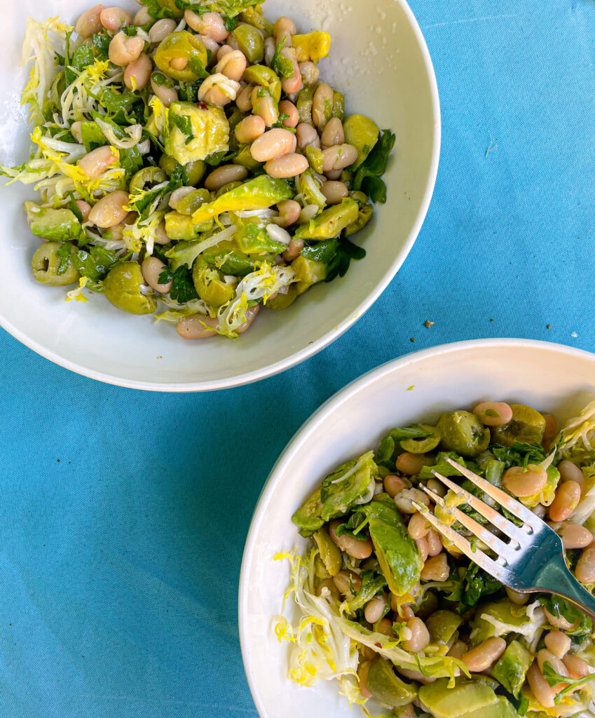 italian salad with lemon viniagrette