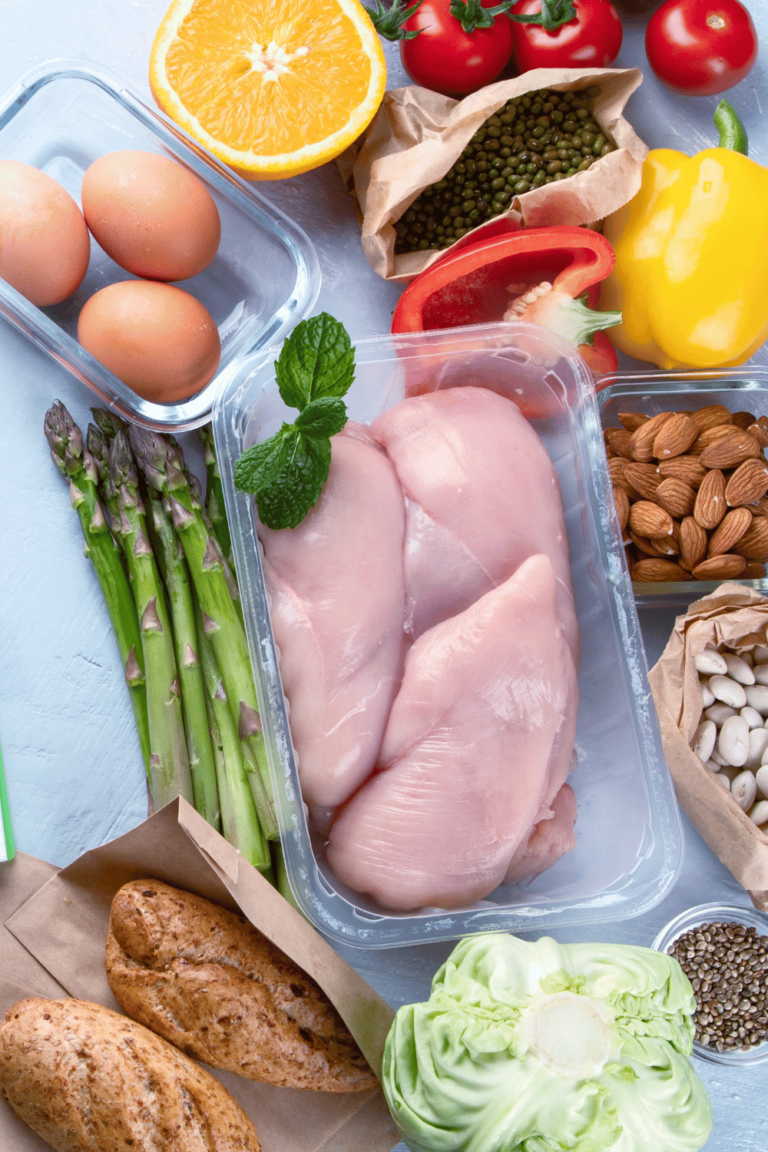 preparing meals in containers