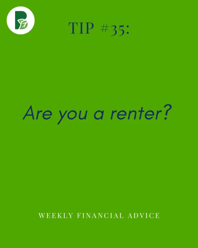 Financial Literacy Tip #35:

Are you a renter? 

Then you 100% need to get renters' insurance. No question.