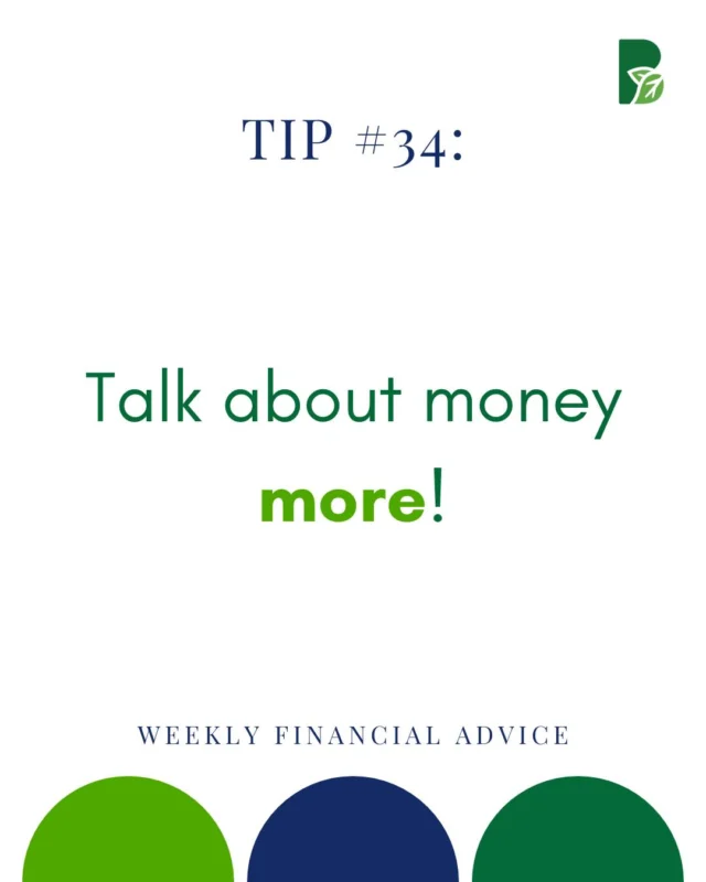 Financial Literacy Tip #34:

Talk about money more! 

Yep, that's right, MORE! Do you feel like you are communicating about money too much with your partner? Guess what? You’re just beginning to communicate enough!